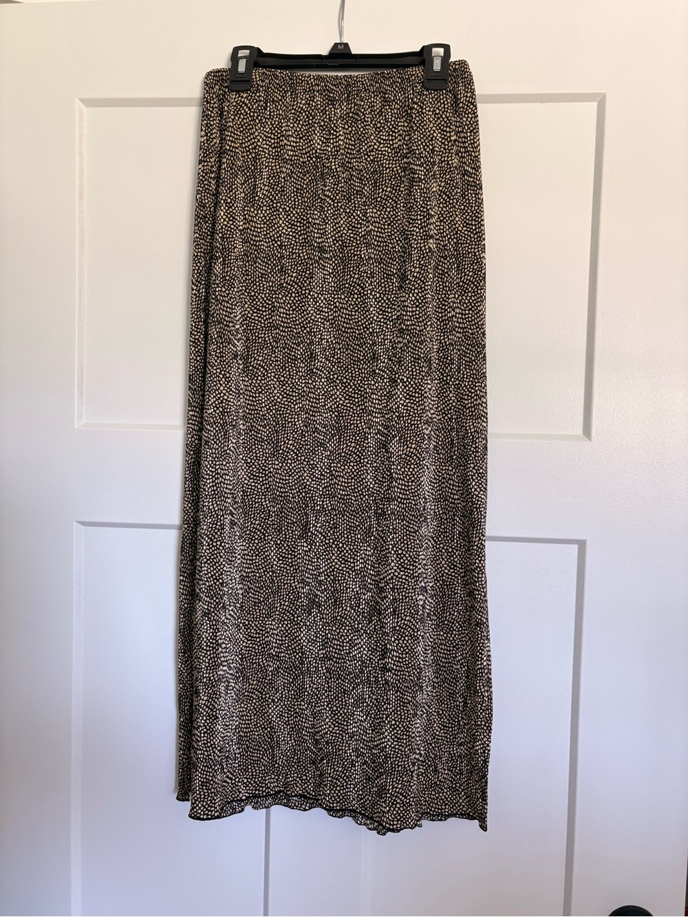 Choices Black and Cream Printed Maxi Skirt
